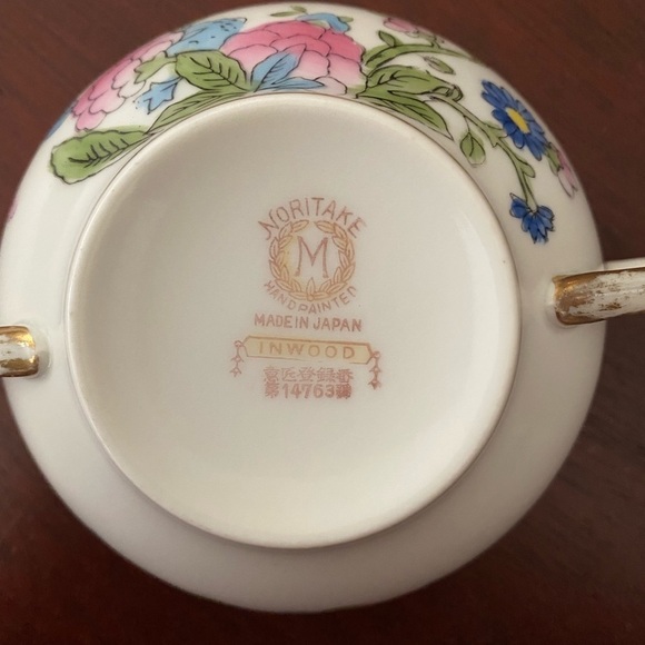 Vintage Noritake Japan Hand Painted Inwood Indian Tree China–Saucer, Salad,Bowls - Picture 7 of 10